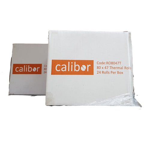 Calibor Thermal Paper 80X47 24 Rolls/box 12mm Core for Uber Sunmi V2S Plus Terminal